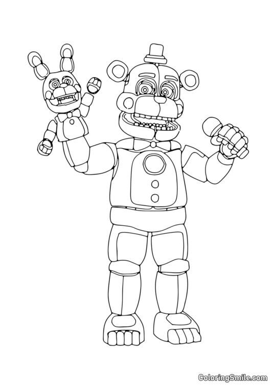 Freddy Fazbear z FNAF - Kolorowanka