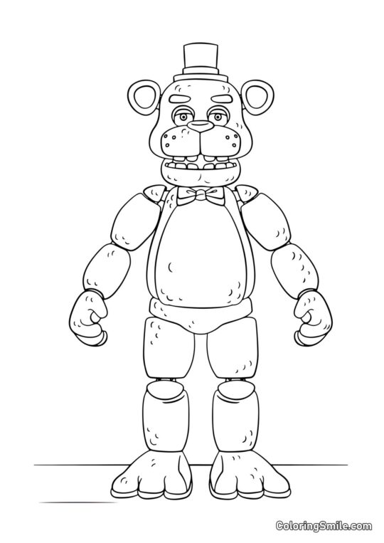 Animatroniczny Freddy - Kolorowanka