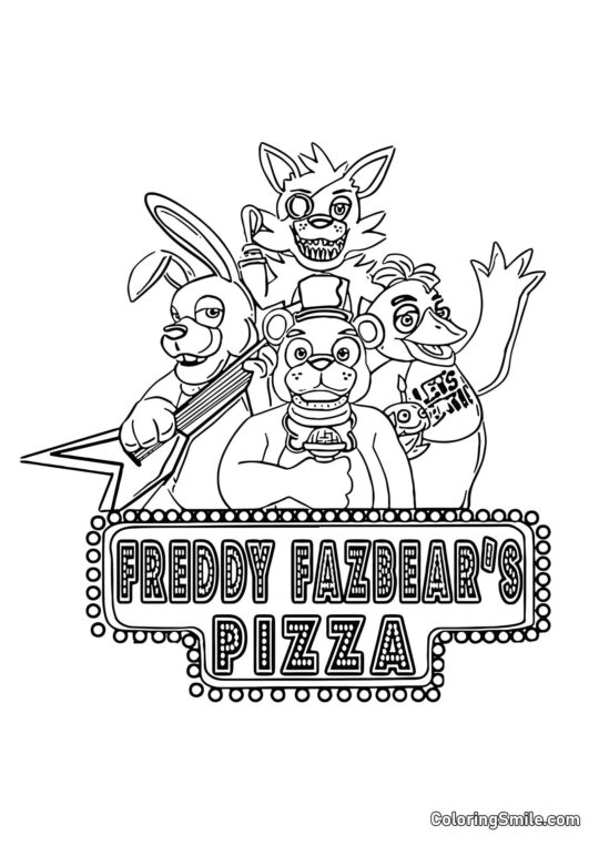 Pizzeria Freddy’ego Fazbeara - Kolorowanka