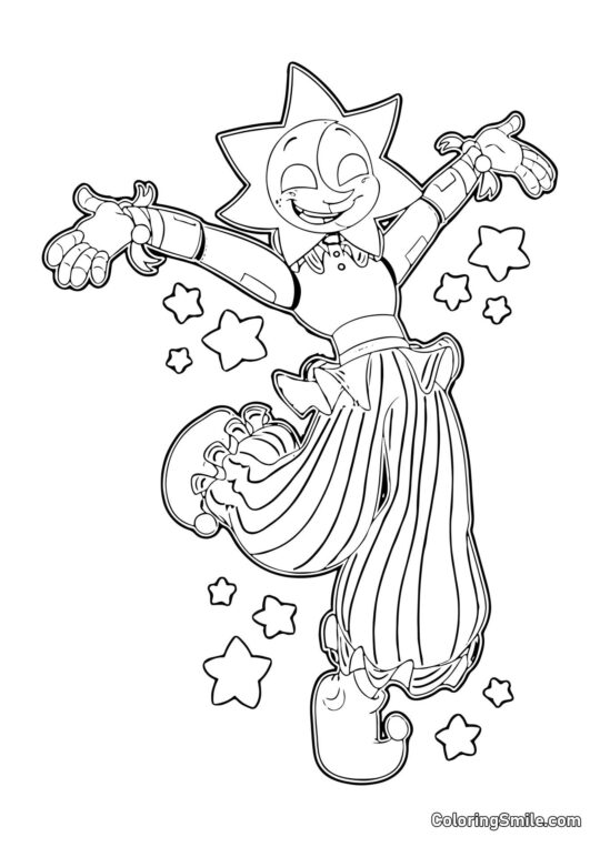 Sundrop Bawiący się - Kolorowanka