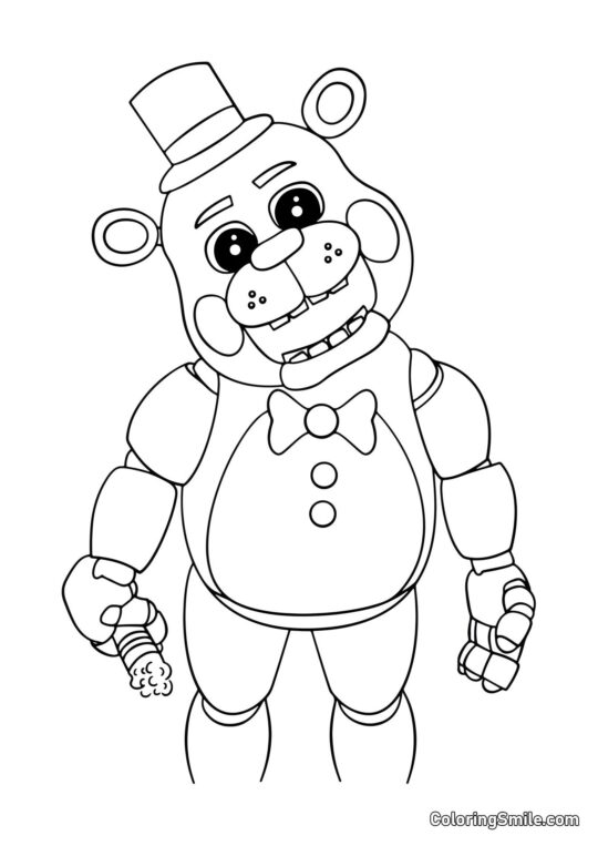 Słodki Freddy z FNAF - Kolorowanka