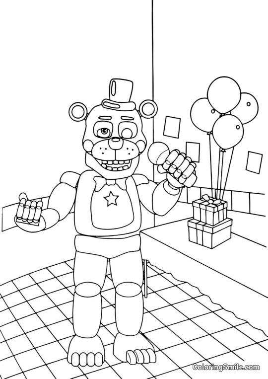 Lefty z FNAF - Kolorowanka
