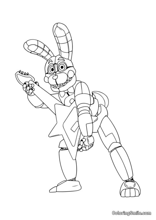 Bonnie z Gitarą - Kolorowanka