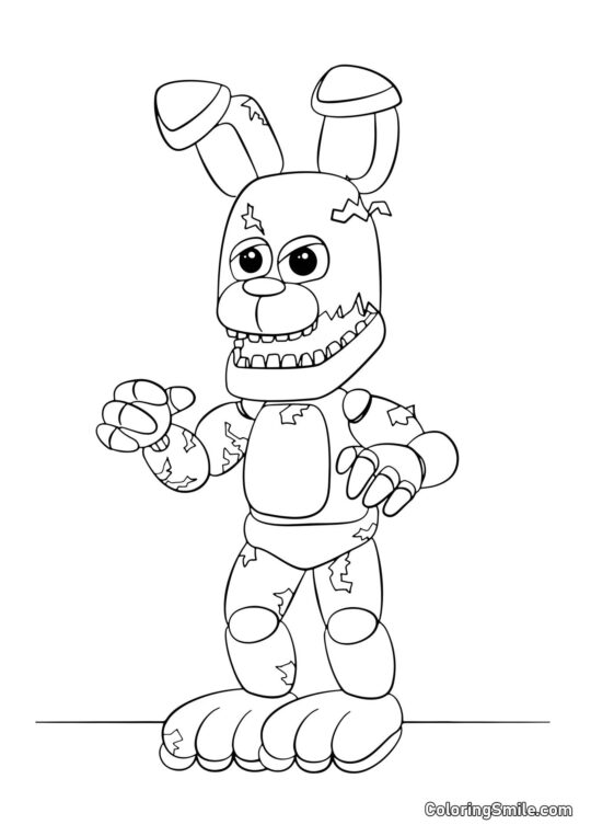 Zużyty Bonnie z FNAF - Kolorowanka