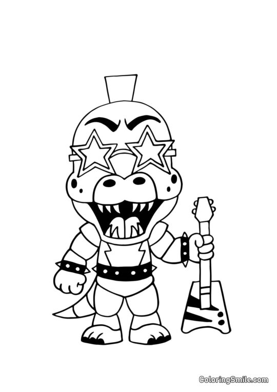 Monty z FNAF Bezpieczeństwo Przełamania - Kolorowanka