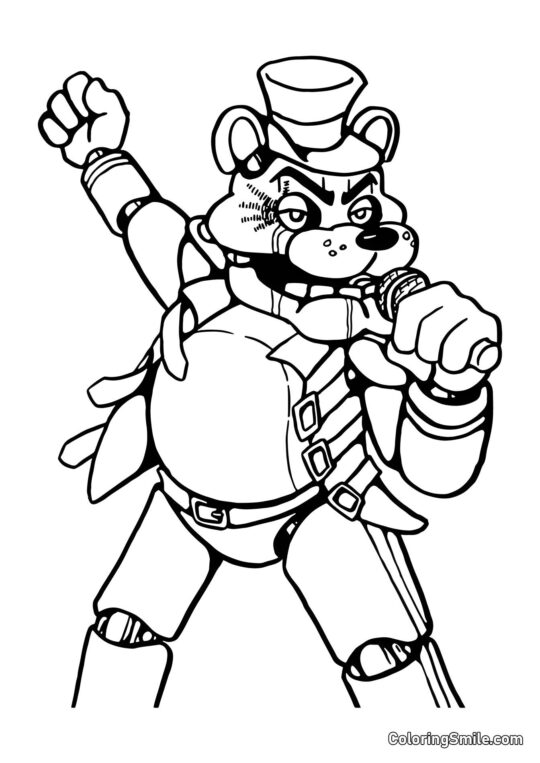 Freddy Śpiewający na Scenie - Kolorowanka