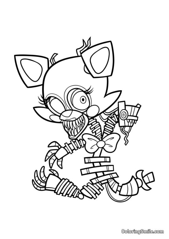 Chibi Mangle z FNAF - Kolorowanka
