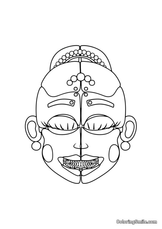 Portret Ballory z FNAF - Kolorowanka