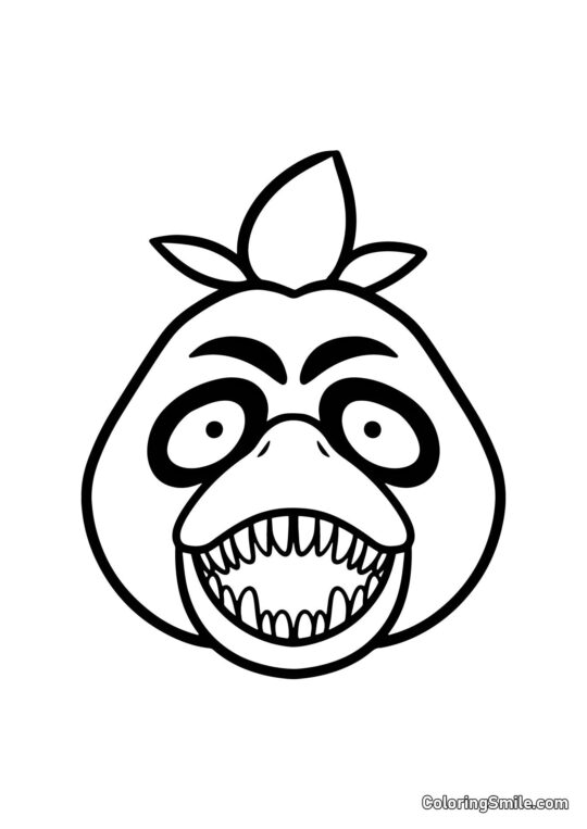 Portret Chiki z FNAF - Kolorowanka