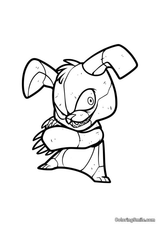 Cunning Bonnie z FNAF - Kolorowanka