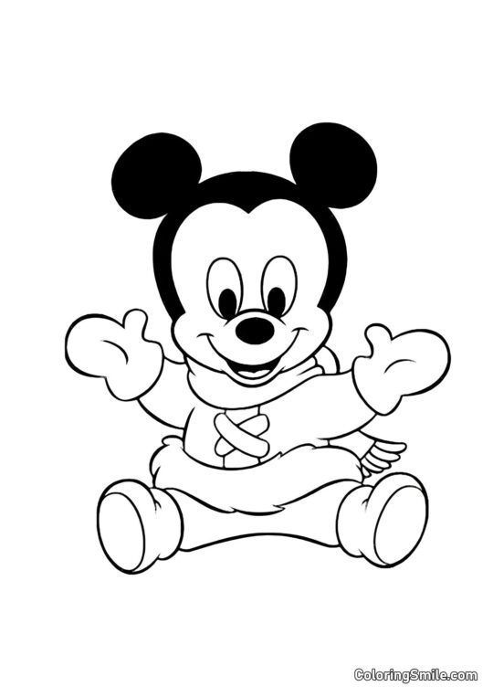 Mały Mickey Mouse - Kolorowanka