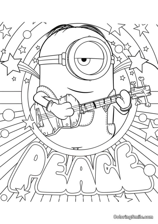 Stuart z Gitarą - Kolorowanka