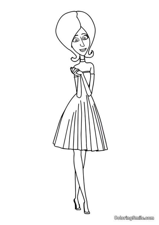 Scarlet Overkill w Sukience - Kolorowanka