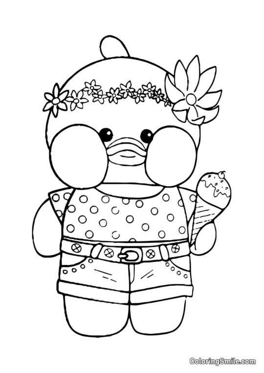 Lalafanfan z lodami - Kolorowanka