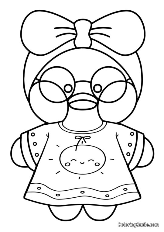 Lalafanfan Kaczka w pięknej sukience - Kolorowanka