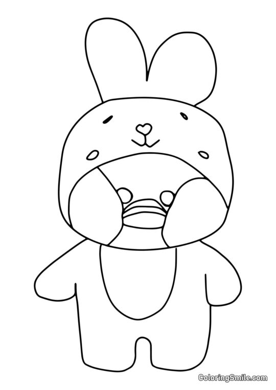 Lalafanfan w kigurumi królika - Kolorowanka