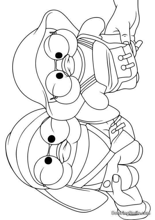 Dwie Lalafanfan Kaczki bawiące się razem - Kolorowanka