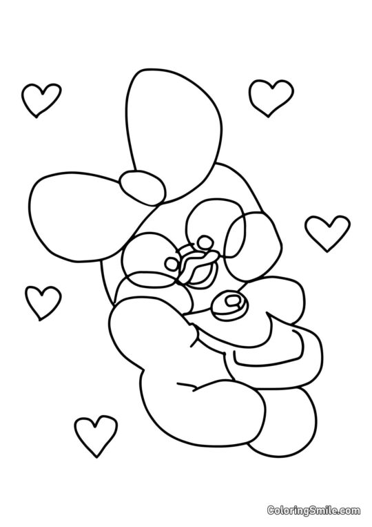 Lalafanfan Kaczka z sercami - Kolorowanka