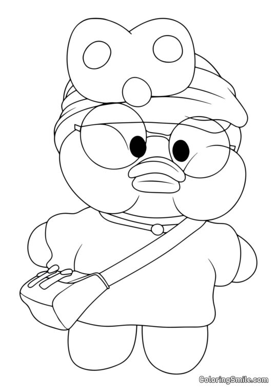 Lalafanfan Kaczka z maską do spania - Kolorowanka