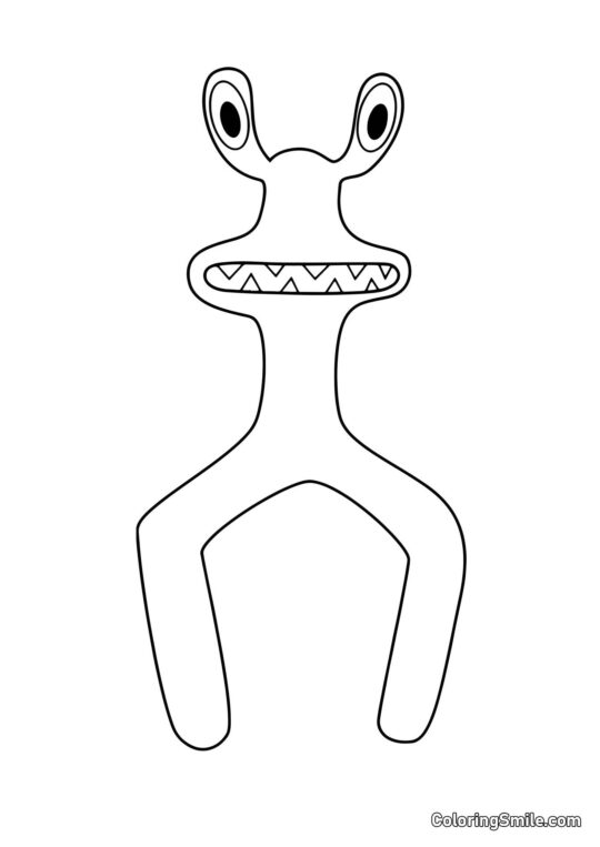 Różowy z Rainbow Friends Różowy z Rainbow Friends - Kolorowanka