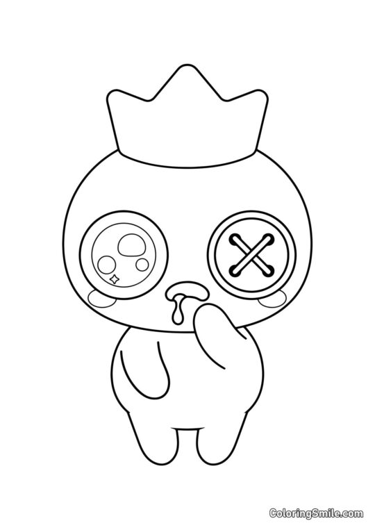 Kawaii Niebieski z Rainbow Friends Kawaii Niebieski z Rainbow Friends - Kolorowanka