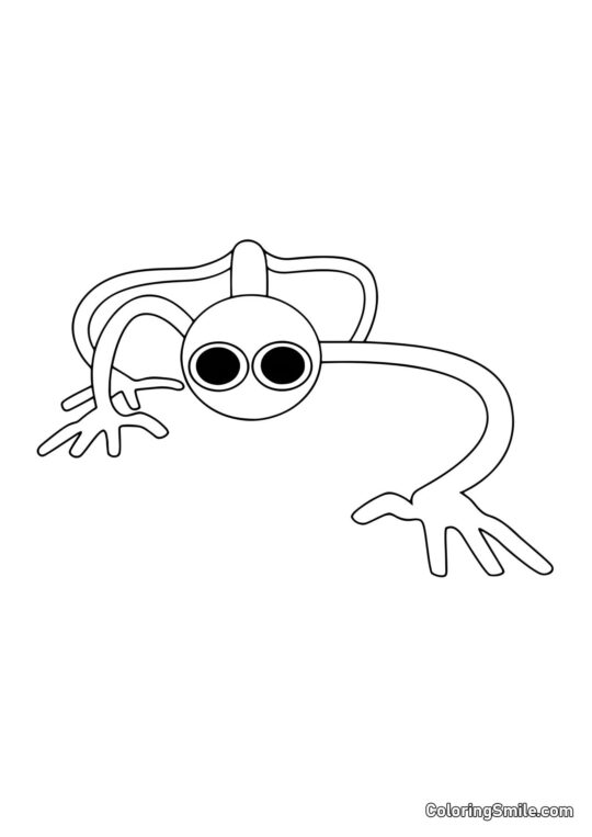 Fioletowy z Rainbow Friends czai się Fioletowy z Rainbow Friends czai się - Kolorowanka