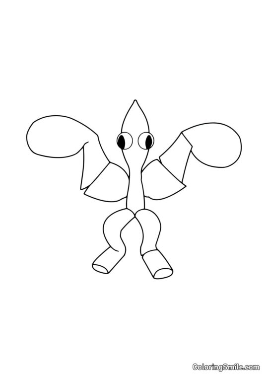 Jasnoniebieski z Rainbow Friends Jasnoniebieski z Rainbow Friends - Kolorowanka