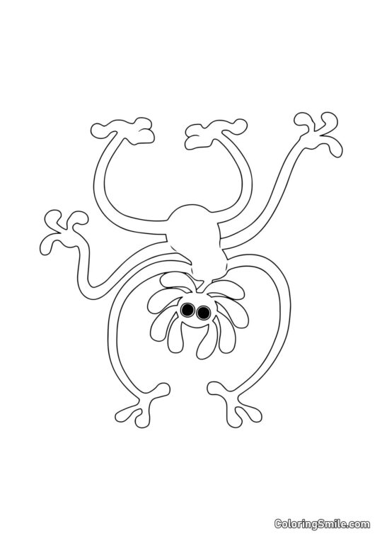Żółty mod idący na rękach Żółty mod idący na rękach - Kolorowanka