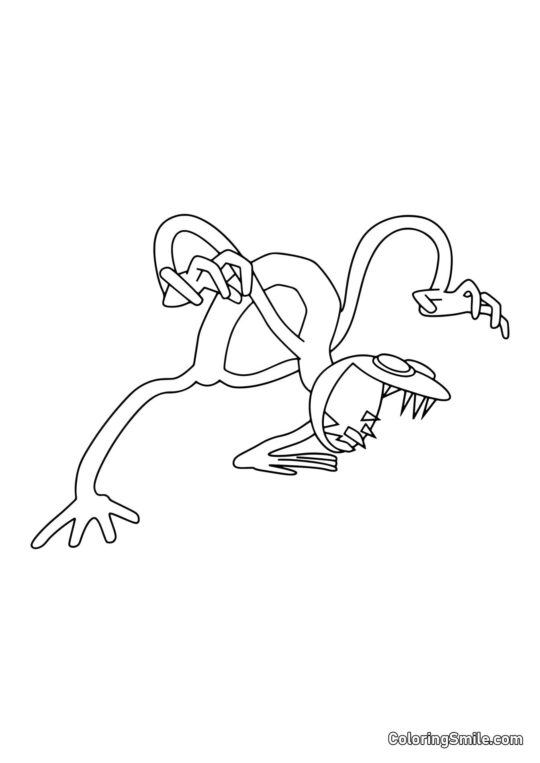 Niebezpieczny Fioletowy z Rainbow Friends Niebezpieczny Fioletowy z Rainbow Friends - Kolorowanka