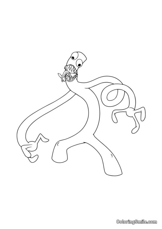 Zielony z Rainbow Friends Zielony z Rainbow Friends - Kolorowanka