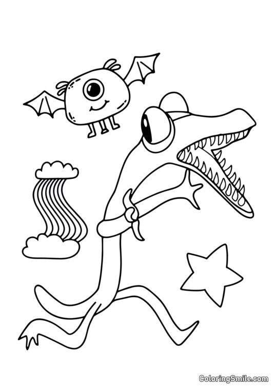 Pomarańczowy przyjaciel ucieka w panice Pomarańczowy przyjaciel ucieka w panice - Kolorowanka