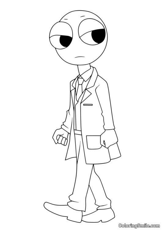 Złośliwy Czerwony z Rainbow Friends Złośliwy Czerwony z Rainbow Friends - Kolorowanka