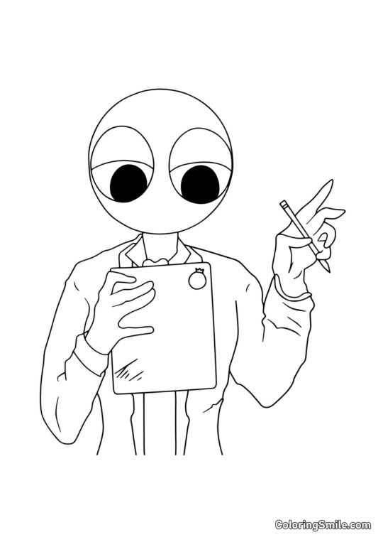 Czerwony z ołówkiem Czerwony z ołówkiem - Kolorowanka