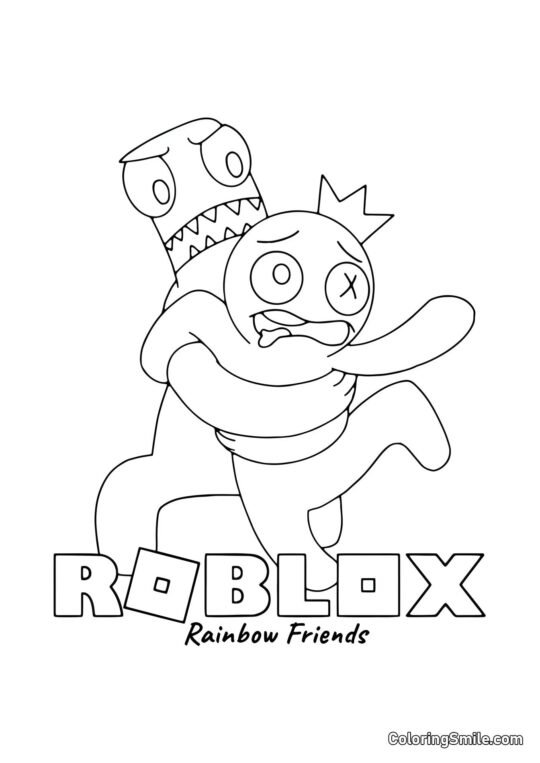 Zielony mocno obejmuje Niebieskiego Zielony mocno obejmuje Niebieskiego - Kolorowanka