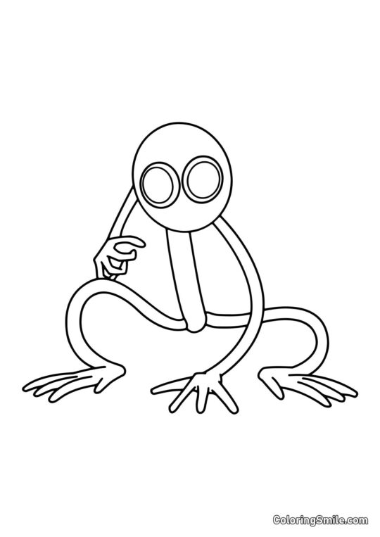 Fioletowy z Rainbow Friends Fioletowy z Rainbow Friends - Kolorowanka