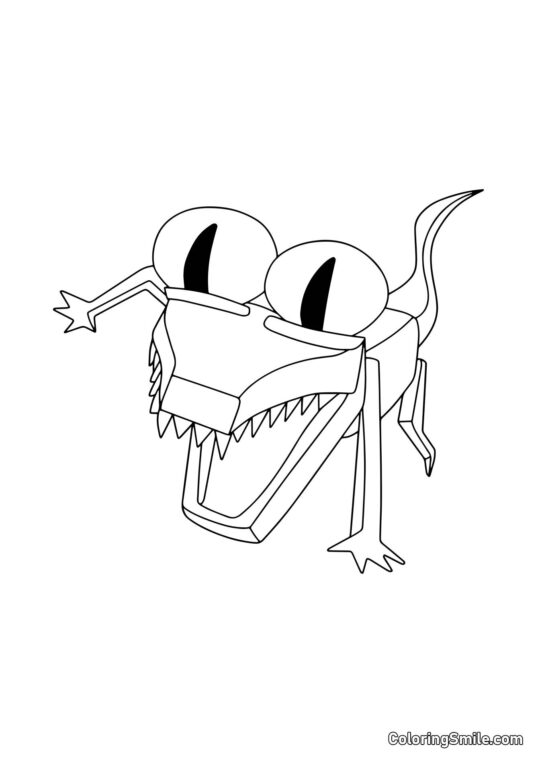 Pomarańczowy z Rainbow Friends Pomarańczowy z Rainbow Friends - Kolorowanka