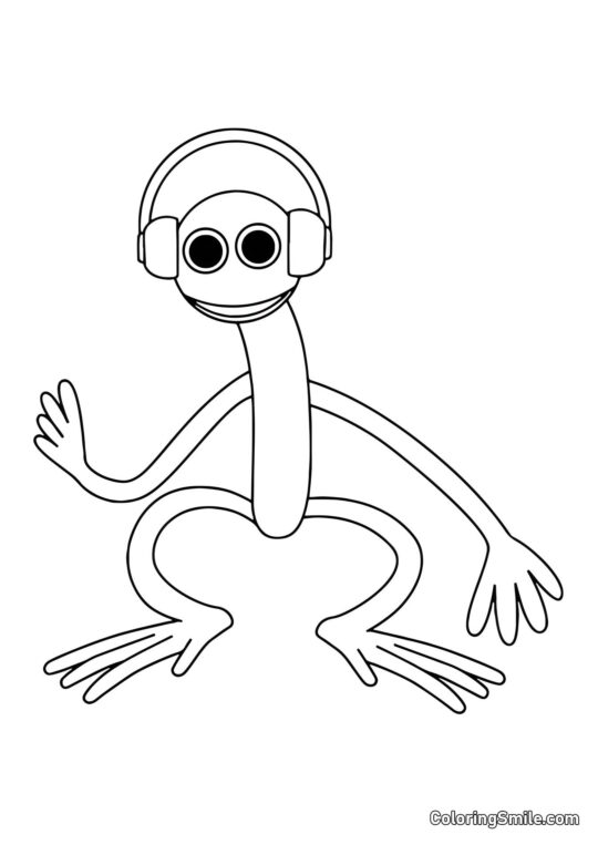 Fioletowy w słuchawkach Fioletowy w słuchawkach - Kolorowanka