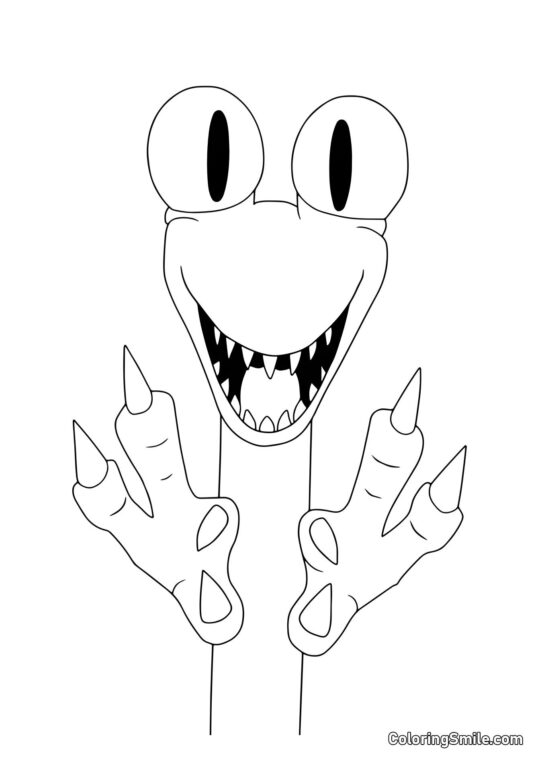 Pomarańczowy z dużymi pazurami Pomarańczowy z dużymi pazurami - Kolorowanka