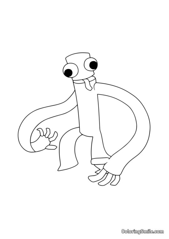 Zielony wystawia język Zielony wystawia język - Kolorowanka