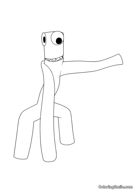 Wysoki Zielony z Rainbow Friends Wysoki Zielony z Rainbow Friends - Kolorowanka