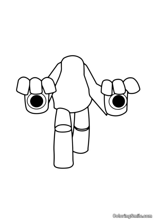 Biały z Rainbow Friends Biały z Rainbow Friends - Kolorowanka