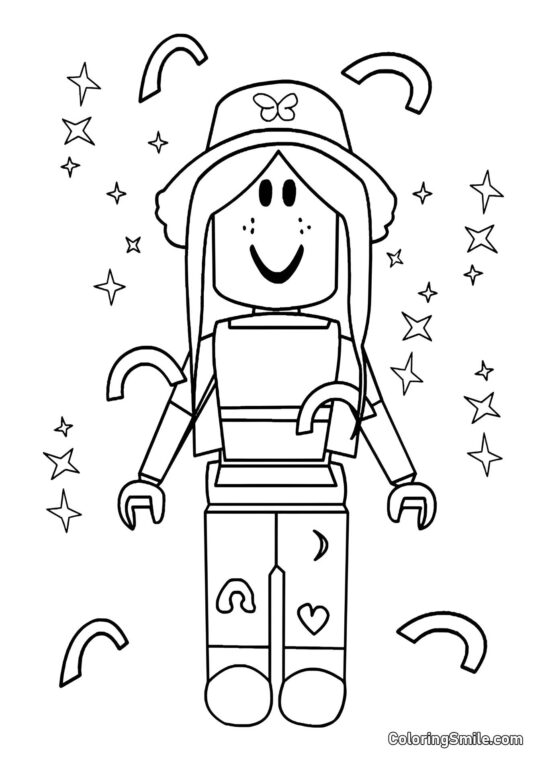 Roblox Awatar Dziewczyny - Kolorowanka