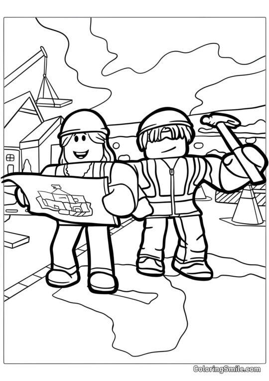 Roblox Skórki Budowniczych Roblox Skórki Budowniczych - Kolorowanka