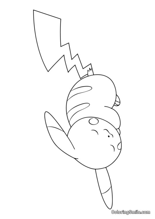 Pikachu Słodko Śpiący - Kolorowanka