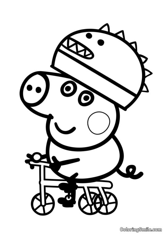 George na Rowerze - Kolorowanka