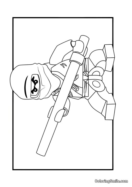 Czarny Ninja Czarny Ninja - Kolorowanka