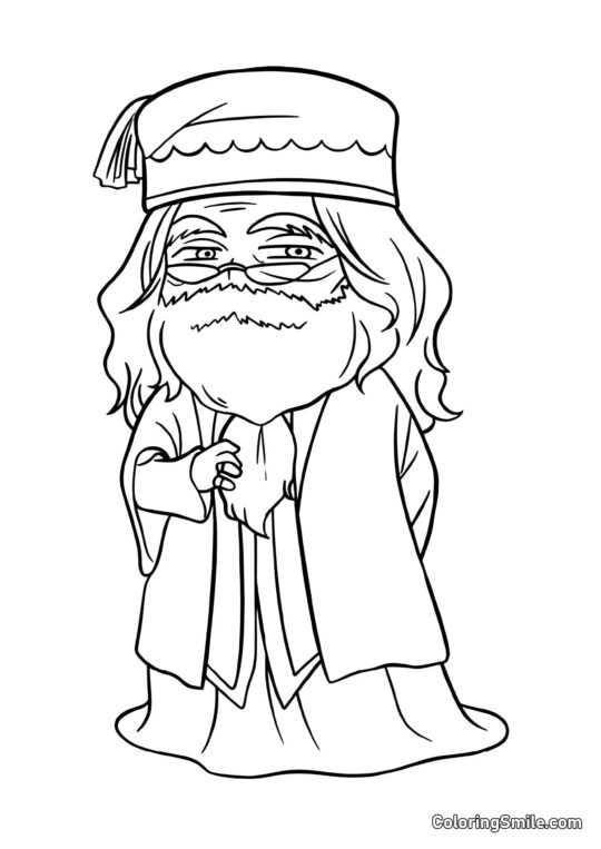 Chibi Dumbledore - Kolorowanka