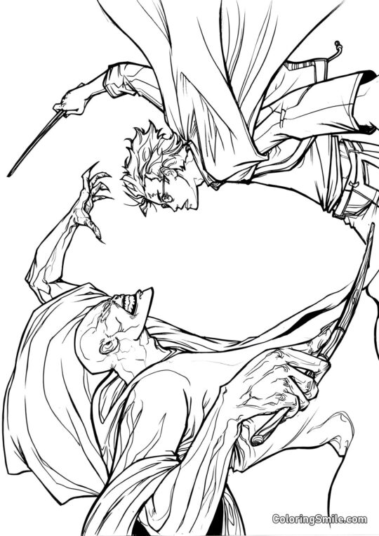 Harry Potter i Voldemort - Kolorowanka