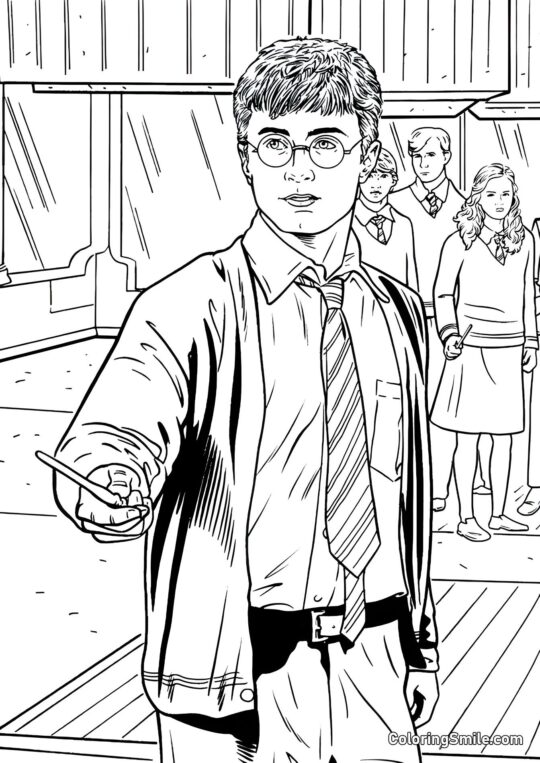 Harry chroniący przyjaciół - Kolorowanka