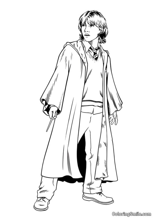 Ron Weasley w pełnej wysokości - Kolorowanka